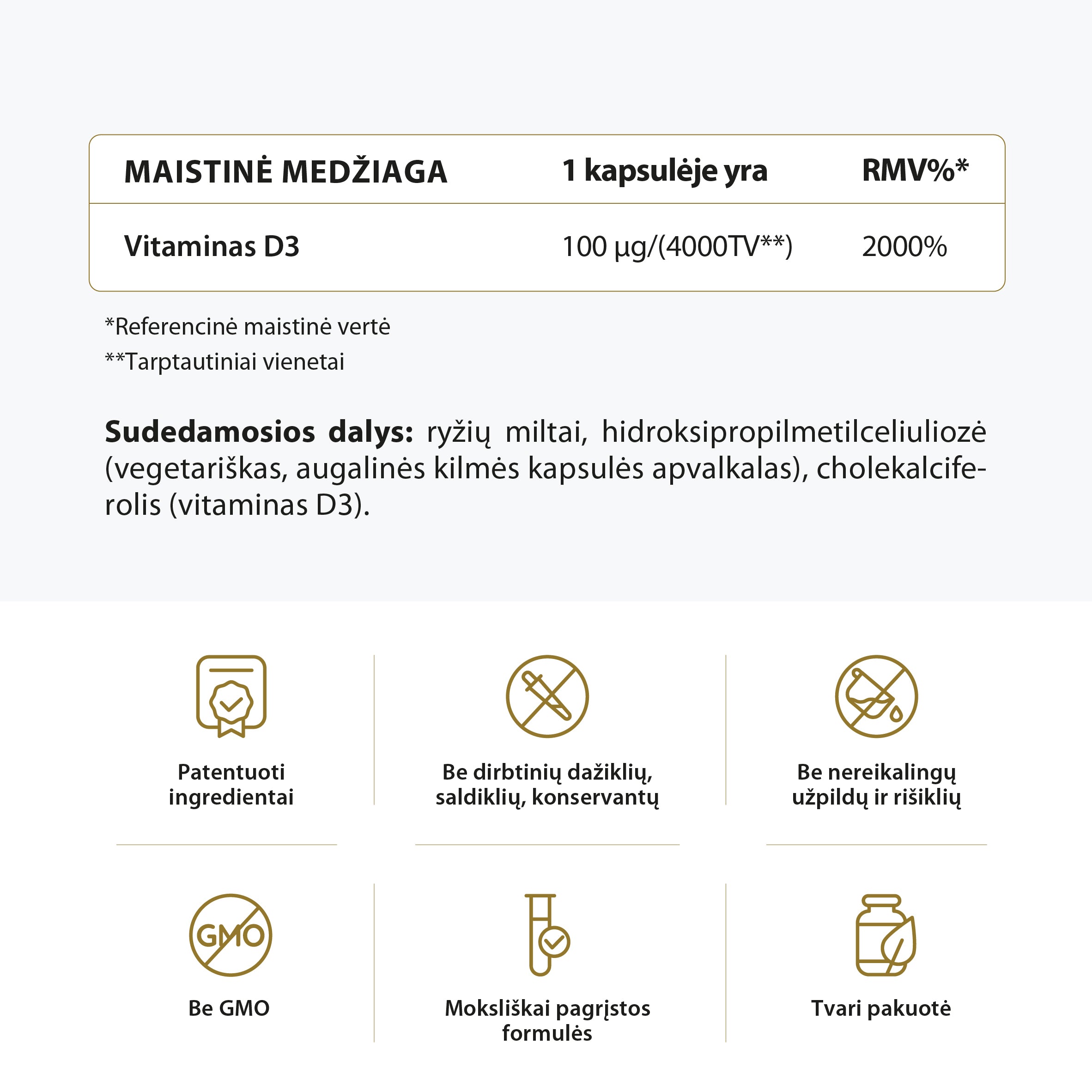 Vitaminas D3 4000TV