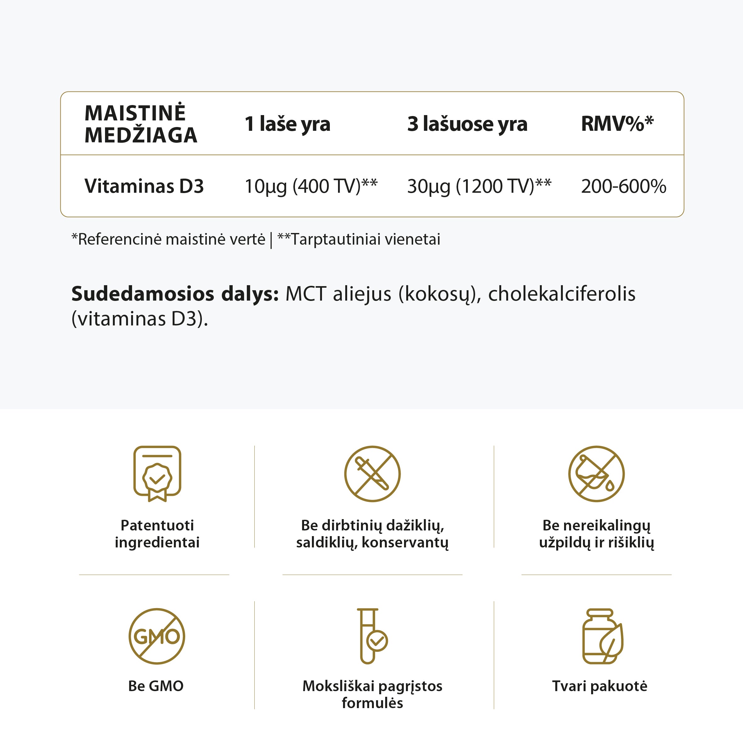 Vitaminas D3 400 TV vaikams